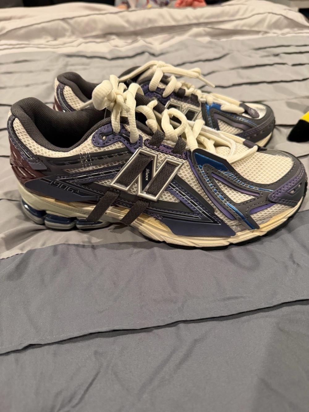 New Balance Men's Sneakers Cream, Gray, Blue, Purple